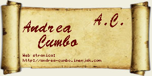 Andrea Cumbo vizit kartica